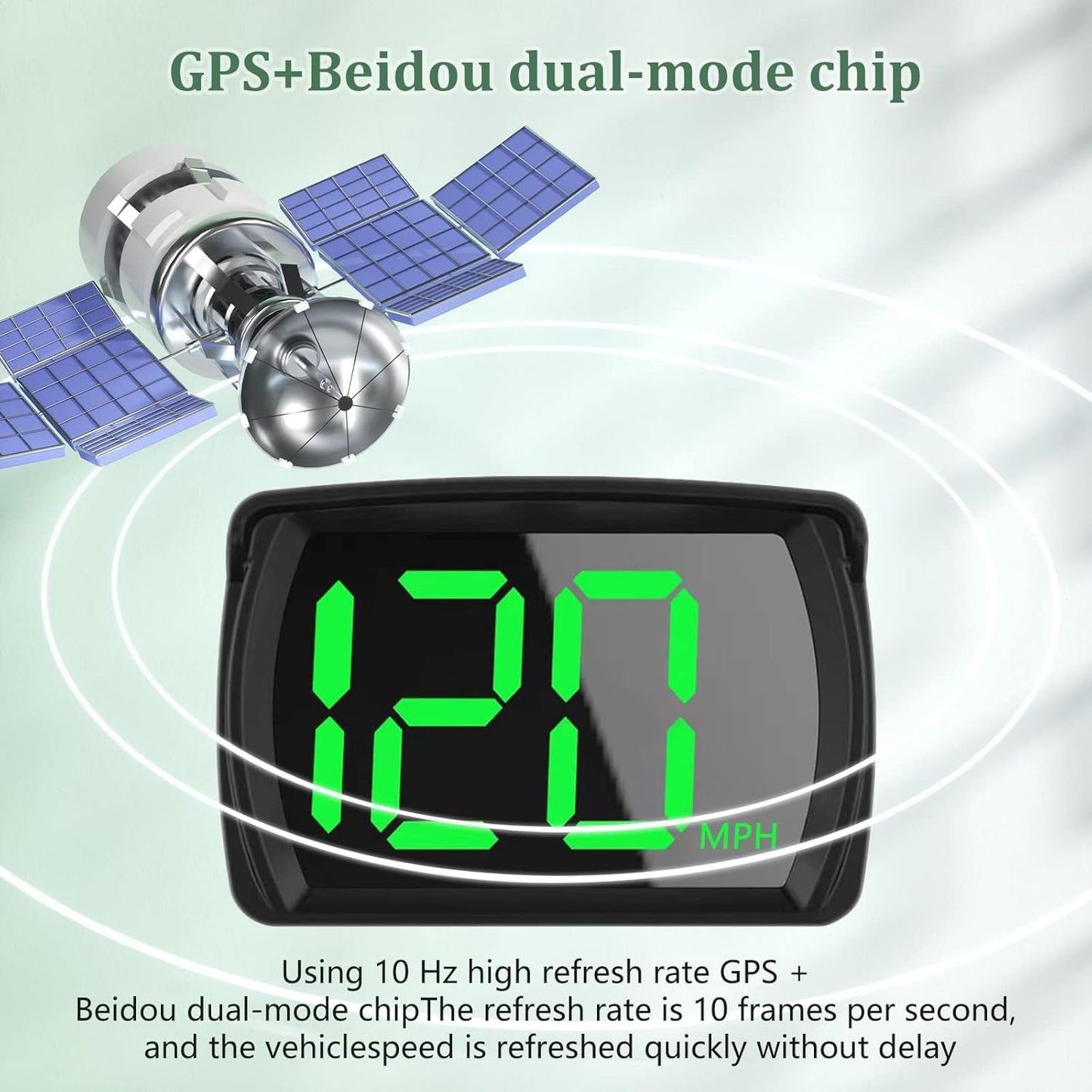 GPS Speedometer Digital Speedometer Cars Heads Up Display Y03 with Speed, Automatic Light Sensing, MPH Speedometer Plug and Play Applicable to All Cars