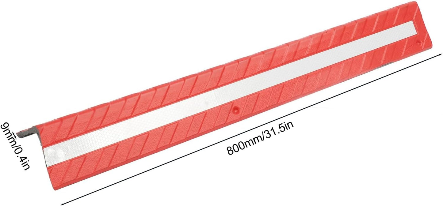 Garage Wall Protector Rubber Wall Corner Guard for Parking Garages, 80cm Long Wall Corner Protector (Red)