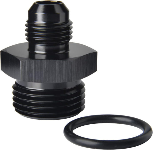6AN Male Flare to 10AN ORB O-ring Boss Fuel Pump Rail Adapter Fitting Aluminum Black