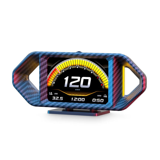 OBD2 HUD Head Up Display, Digital Speedometer Gauge for Car Truck SUV, Real-Time Speed/RPM/Fuel Economy Monitor, Plug & Play OBDII GPS HUD with RGB Light