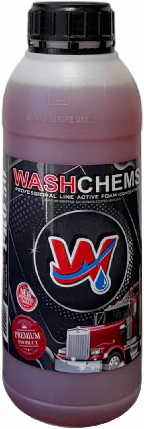 Wash Chems Pro 50 Touchless Car Wash Detergent Soap Concentrate (32 oz) No Brushing, Commercial Grade Professional Auto Foam Cleaner (Biodegradable) Also Great for Trucks & Tractors