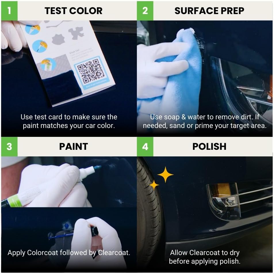 TouchUpDirect 202 Black Compatible with Toyota Exact Match Touch Up Paint Combo - Preferred Kit