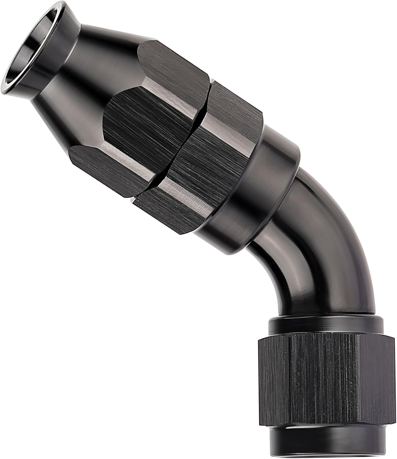 EVIL ENERGY 4AN 60 Degree PTFE One Piece Full Flow End Hose Fitting Aluminum Black