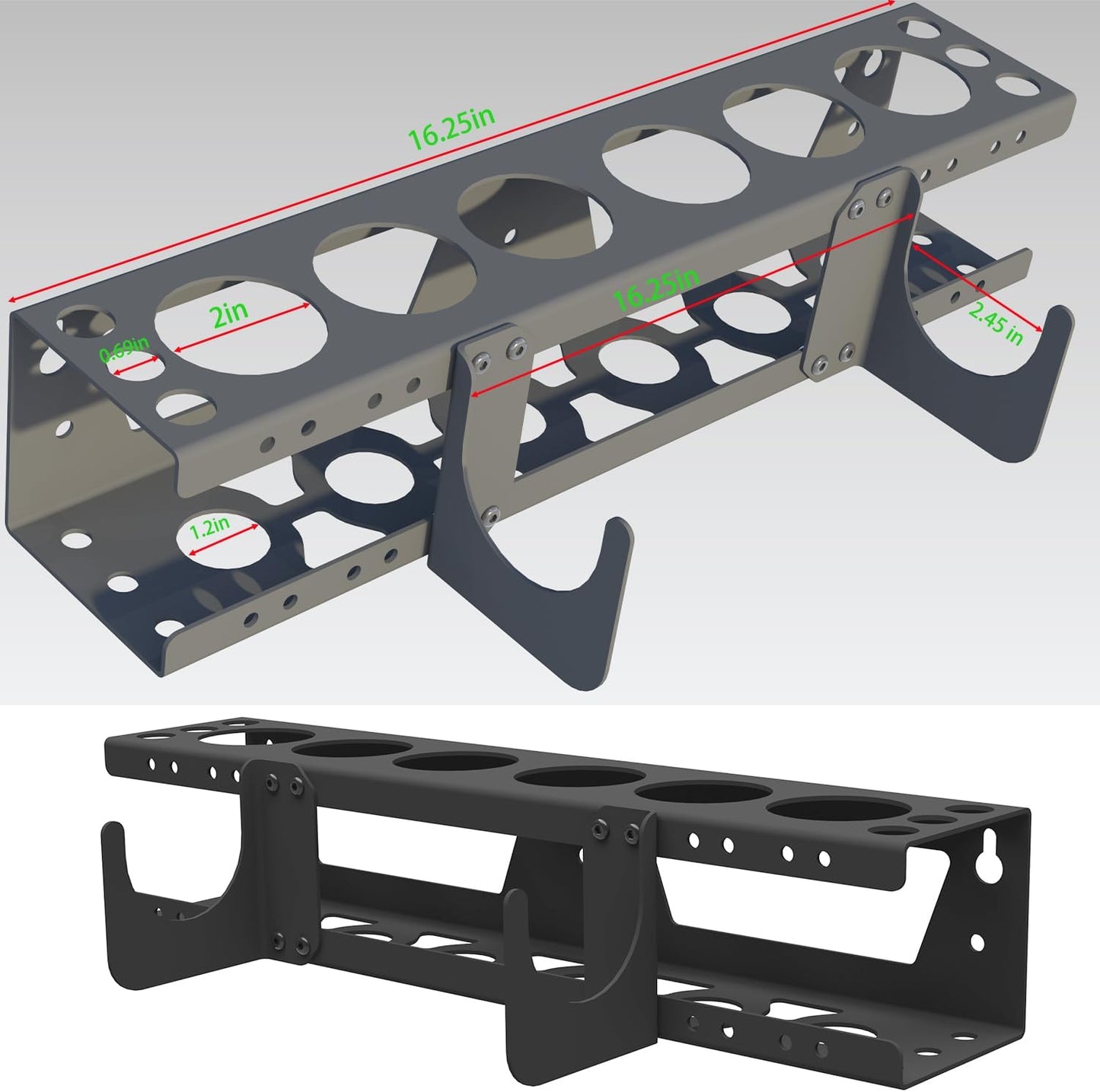 Caulking Tube and Caulking Gun Holder, Caulking Gun Storage Rack, Handy Rack for Caulking Tubes and Gun, Caulking Gun Holder Caulking Gun Storage Organizer for Workshop, Shop, Garage (1)