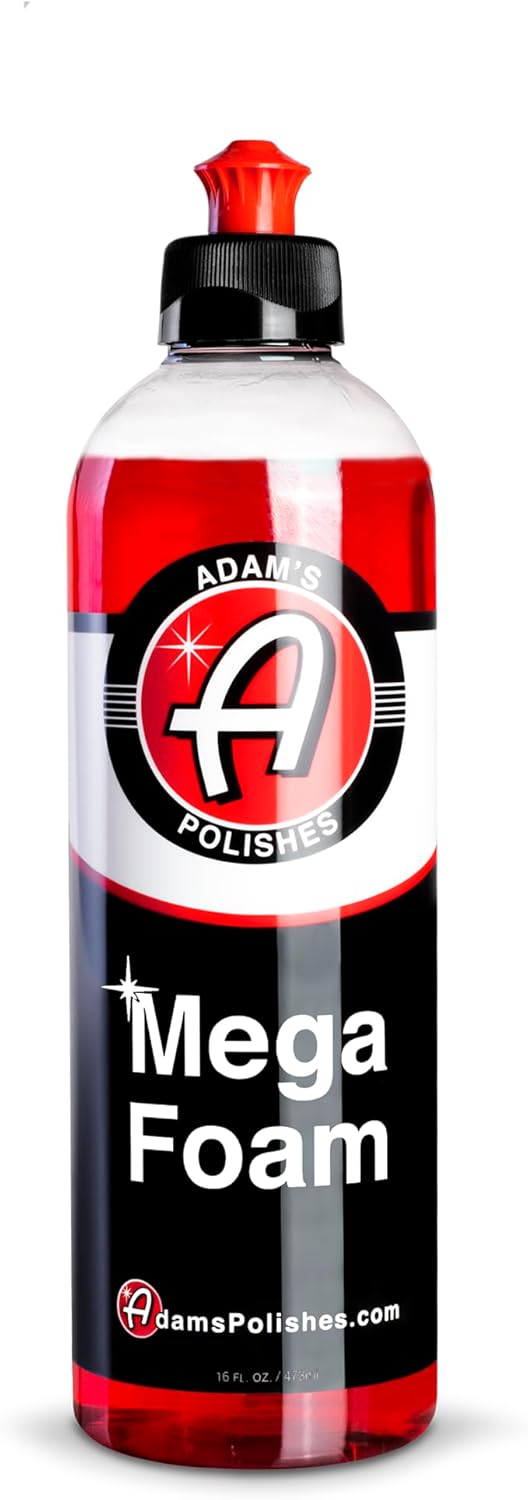 Adam’s Mega Foam (16oz) - pH Neutral Car Soap For Car Washing, Concentated For Wash Bucket, Foam Gun, Won't Strip Car Wax or Ceramic Coatings