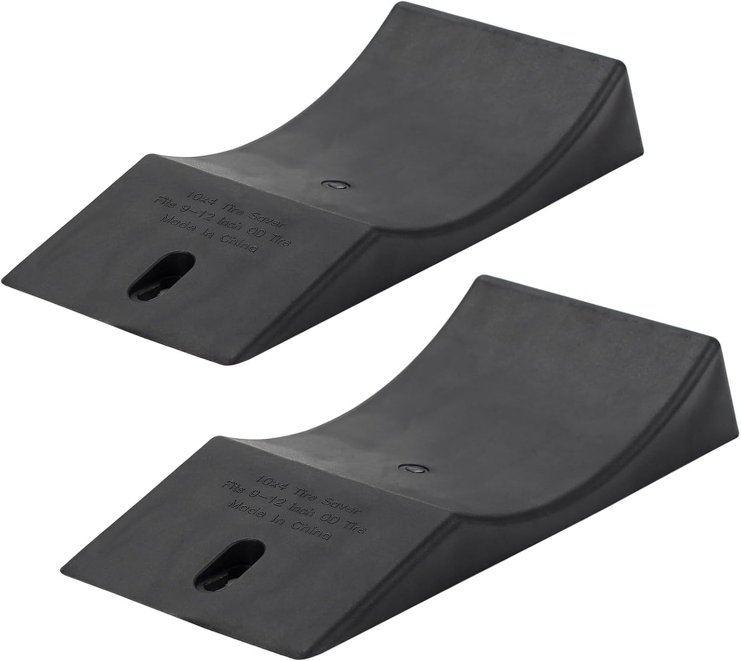 2-Pack Flat Free Tire Saver Ramp for 9-12" PU Foam Tire and Wheel, Non Flat Spots Saver Ramp, Suitable for Lawnmower, Wheelbarrow, and Trailer
