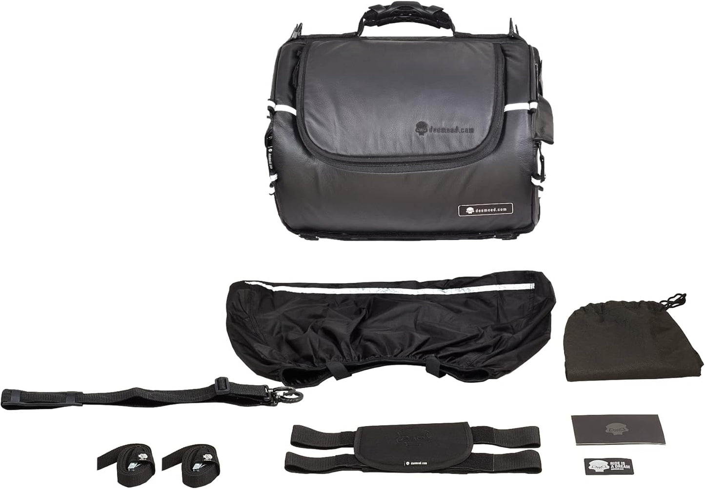 TUBE motorcycle travel luggage, made of waterproof Italian leather, 6.6 gallons capacity, motorcycle seat/rack/sissy bar bag