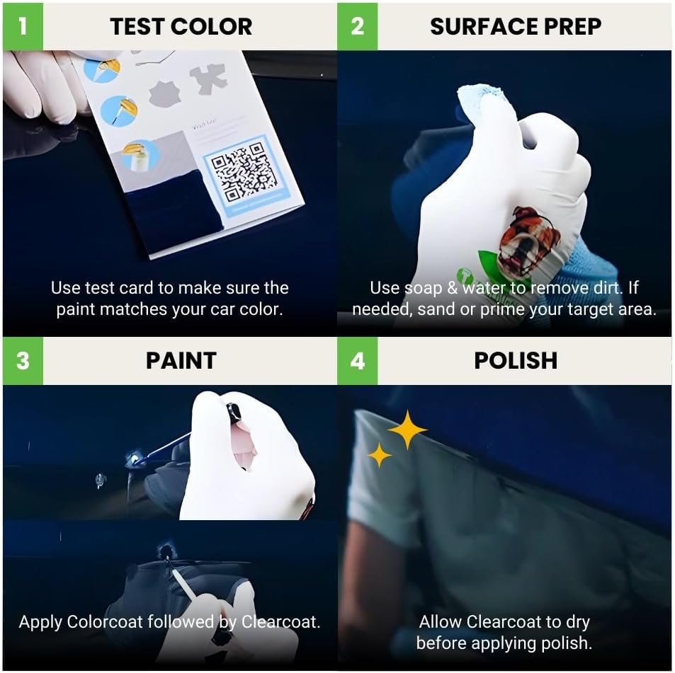 TouchUpDirect 8V5 Shoreline Blue Pearl Compatible with Toyota Exact Match Touch Up Paint Brush - Platinum Kit