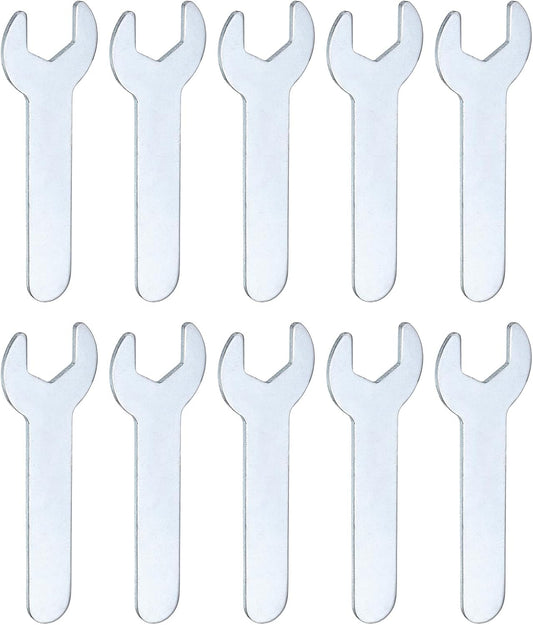 HARFINGTON 10pcs Small Wrench Open End Wrench 12x70x1.5mm Metric U-Shaped Single Open Ended Spanner Super Thin Small Flat Head Galvanizing Wrench for Automotive Repair Furniture Assembly