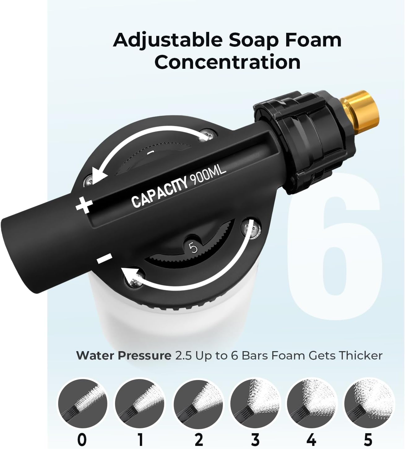 Car Wash Foam Gun + Microfiber Wash Mitt - Car Foam Sprayer - Foam Cannon for Hose - Spray Foam Gun Cleaner - Snow Foam Blaster for Cars, Boats, RVs, Foam Cannon Connects to Any Garden Hose