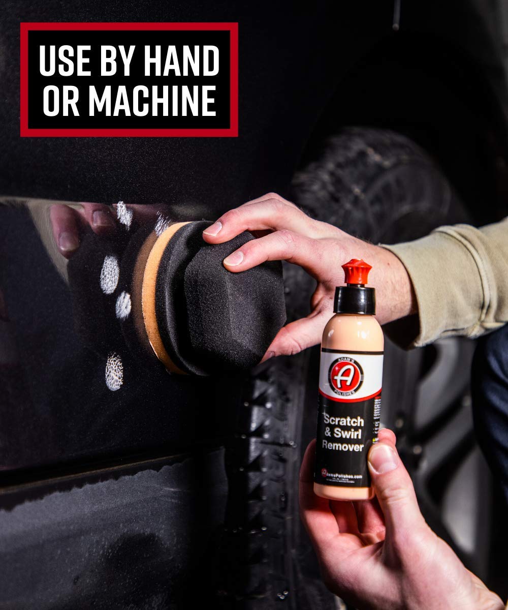 Adam's Polishes Car Scratch & Swirl Remover Hand Correction System | Remove & Restore Paint Transfer, Minor Imperfections, & Oxidation | Paired with Orange Compound Correction Pad Applicator (12oz)