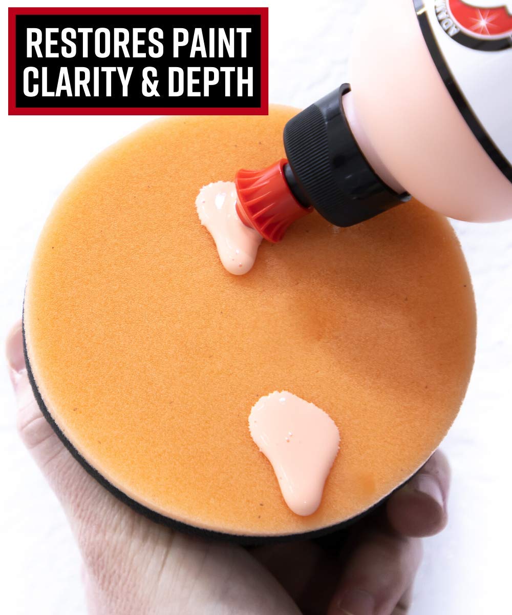 Adam's Polishes Car Scratch & Swirl Remover Hand Correction System | Remove & Restore Paint Transfer, Minor Imperfections, & Oxidation | Paired with Orange Compound Correction Pad Applicator (12oz)