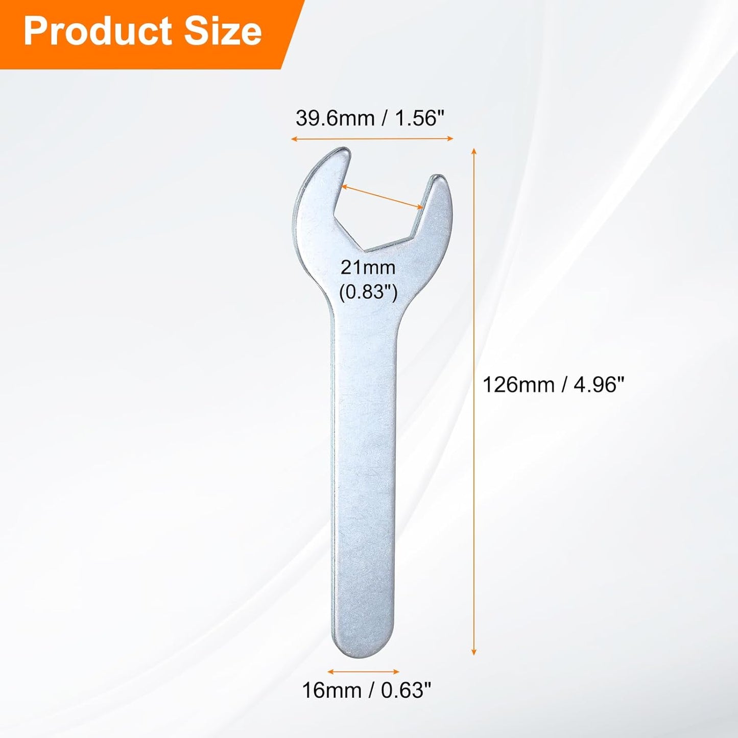 HARFINGTON 10pcs Small Wrench 21x126x2.8mm Metric U-Shaped Single Open Ended Spanner Super Thin Flat Head Galvanizing Wrench for Automotive Repair Furniture Assembly