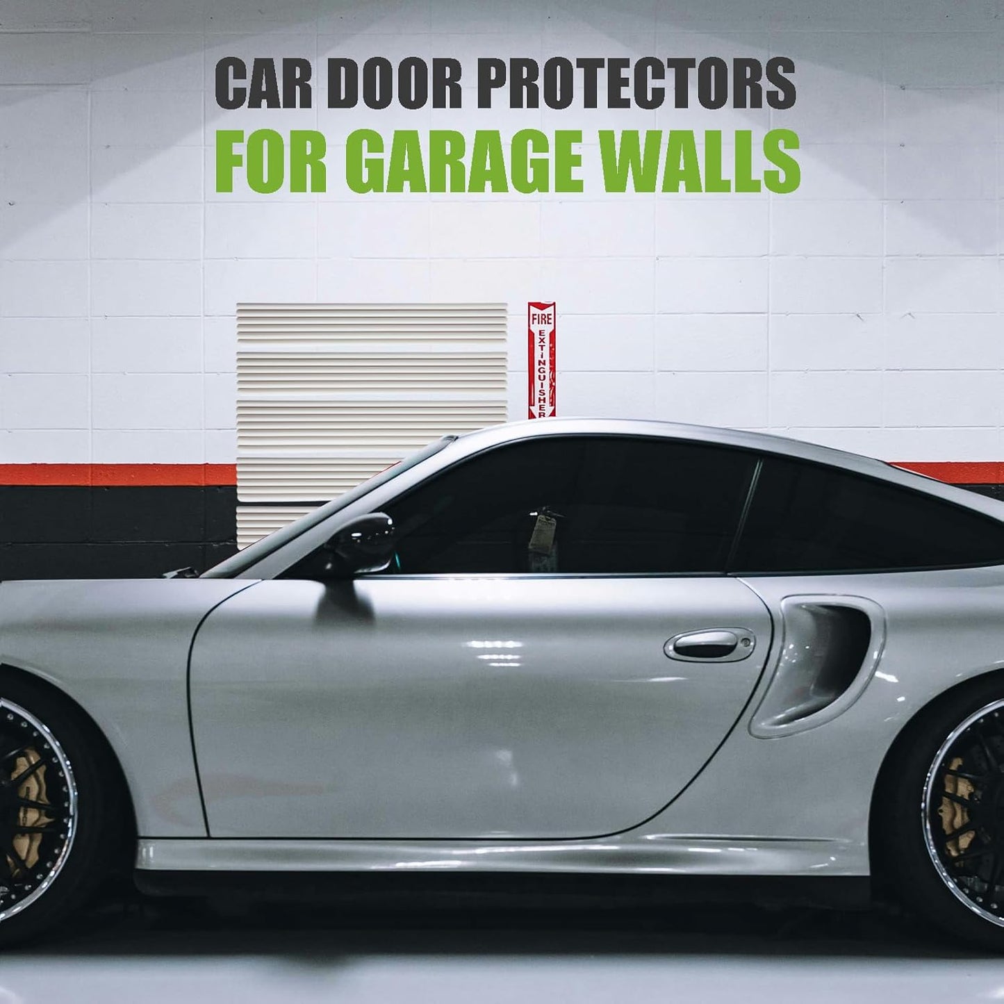 Garage Wall Protector Strip Car Door Protector, Self-Adhesive Rubber Garage Wall Guards for Car SUV Doors, Waterproof Wall Bumper Guards for Cars - 2.75x16 Inches 6 Packs - White