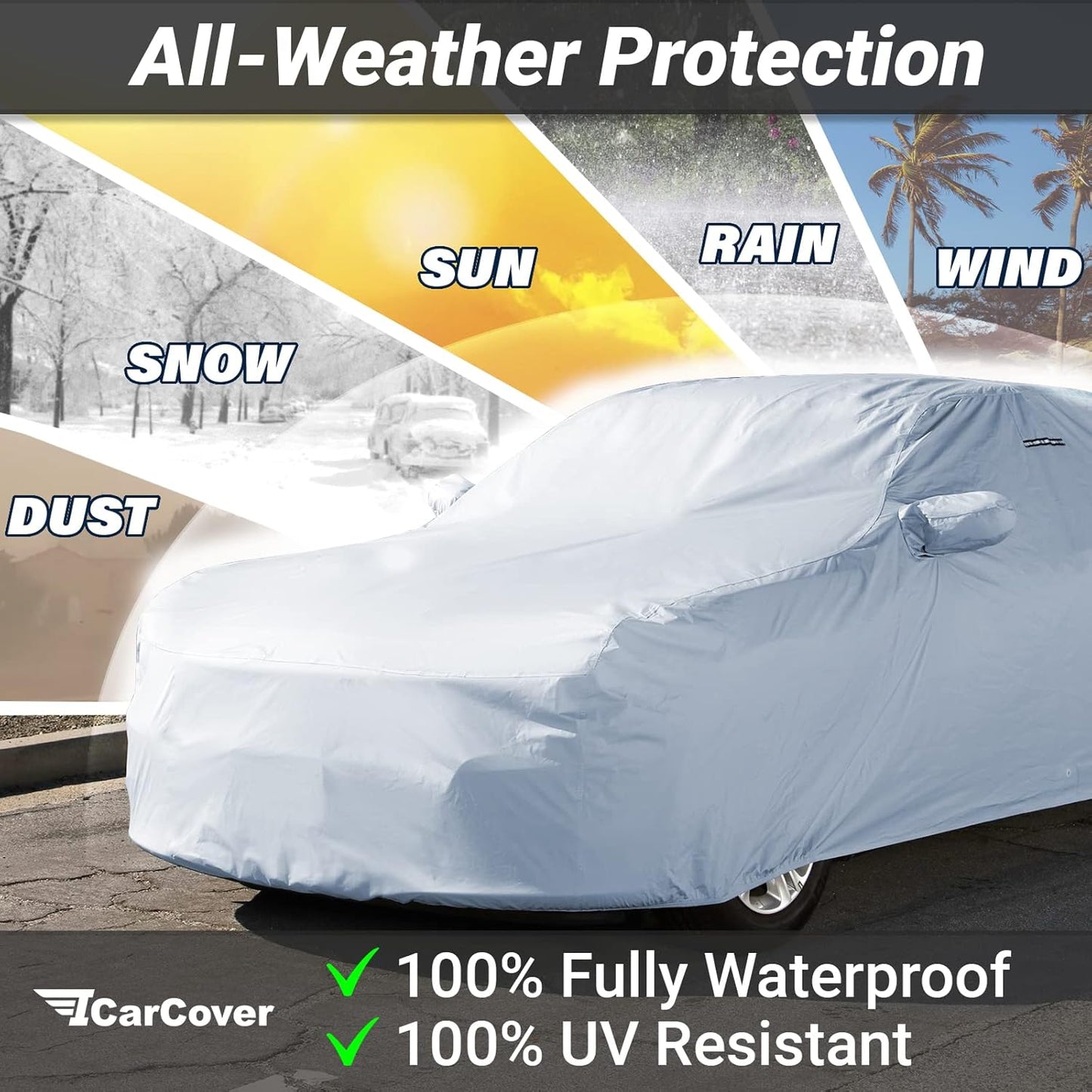 iCarCover Premium Car Cover for 2005-2019 Buick Lacrosse Heavy Duty Waterproof All-Weather Automobiles Custom Fit Indoor Outdoor UV Snow Protection Covers with Straps and Bag