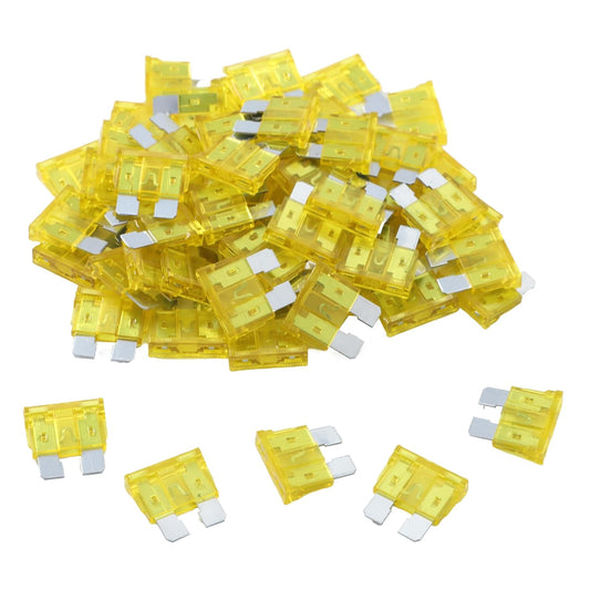 100 Pack Auto Fuses 20 AMP ATC/ATO Standard Regular Fuse Blade 20A Car Truck Boat Marine RV