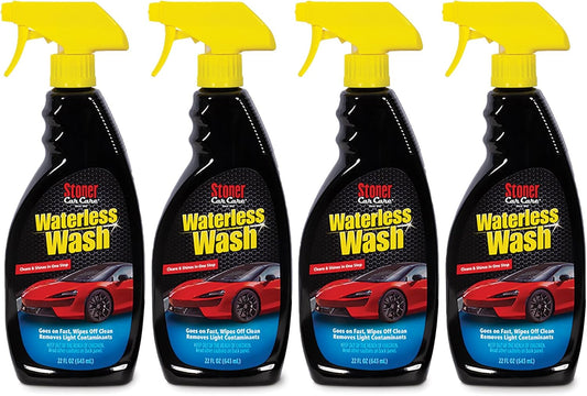 Stoner Car Care 92604-4PK Waterless Wash Car Detailing Spray – Safe, Scratch-Free Formula Quickly Cleans, Shines & Protects Cars, Trucks, Boats, Motorcycles, RVs & More – 22 Fl Oz, Pack of 4
