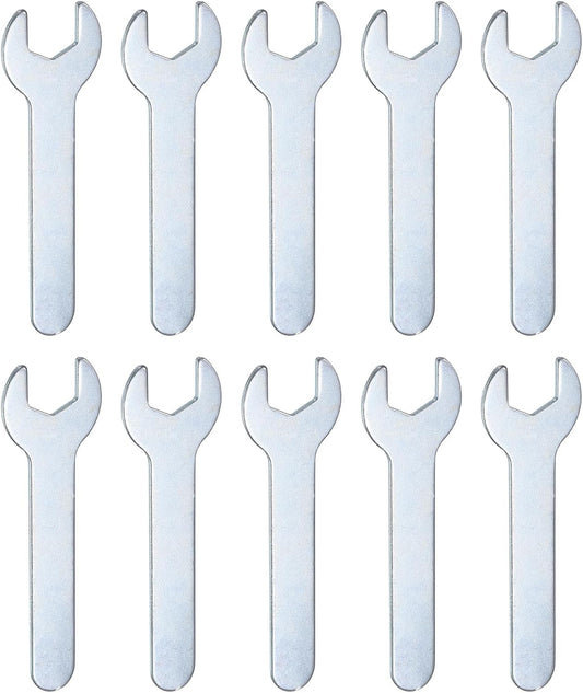 HARFINGTON 10pcs Small Wrench 11x70x1.5mm Metric U-Shaped Single Open Ended Spanner Super Thin Flat Head Galvanizing Wrench for Automotive Repair Furniture Assembly