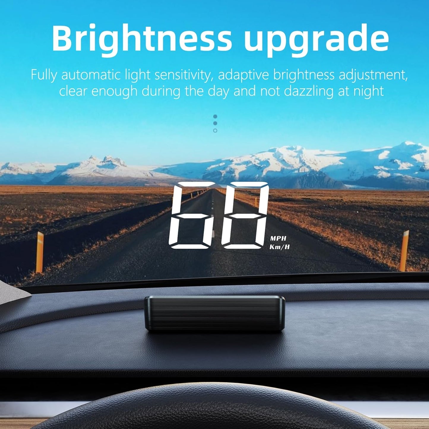 Heads Up Display for Cars, Speedometer for Car, Digital Speedometer for Car with Speed, Automatic Light Sensing,Mile Speed Unit Display,HUD Heads Up Display Suitable for All Car Models