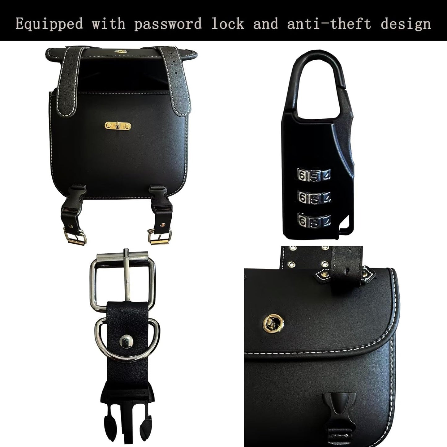 Motorcycle Saddlebags, Scooter Powersports Faux Leather Saddle Bags Motorcycles, Softail Universal Throw Over Sportster Saddlebags 10.24x4.72x8.66 inches