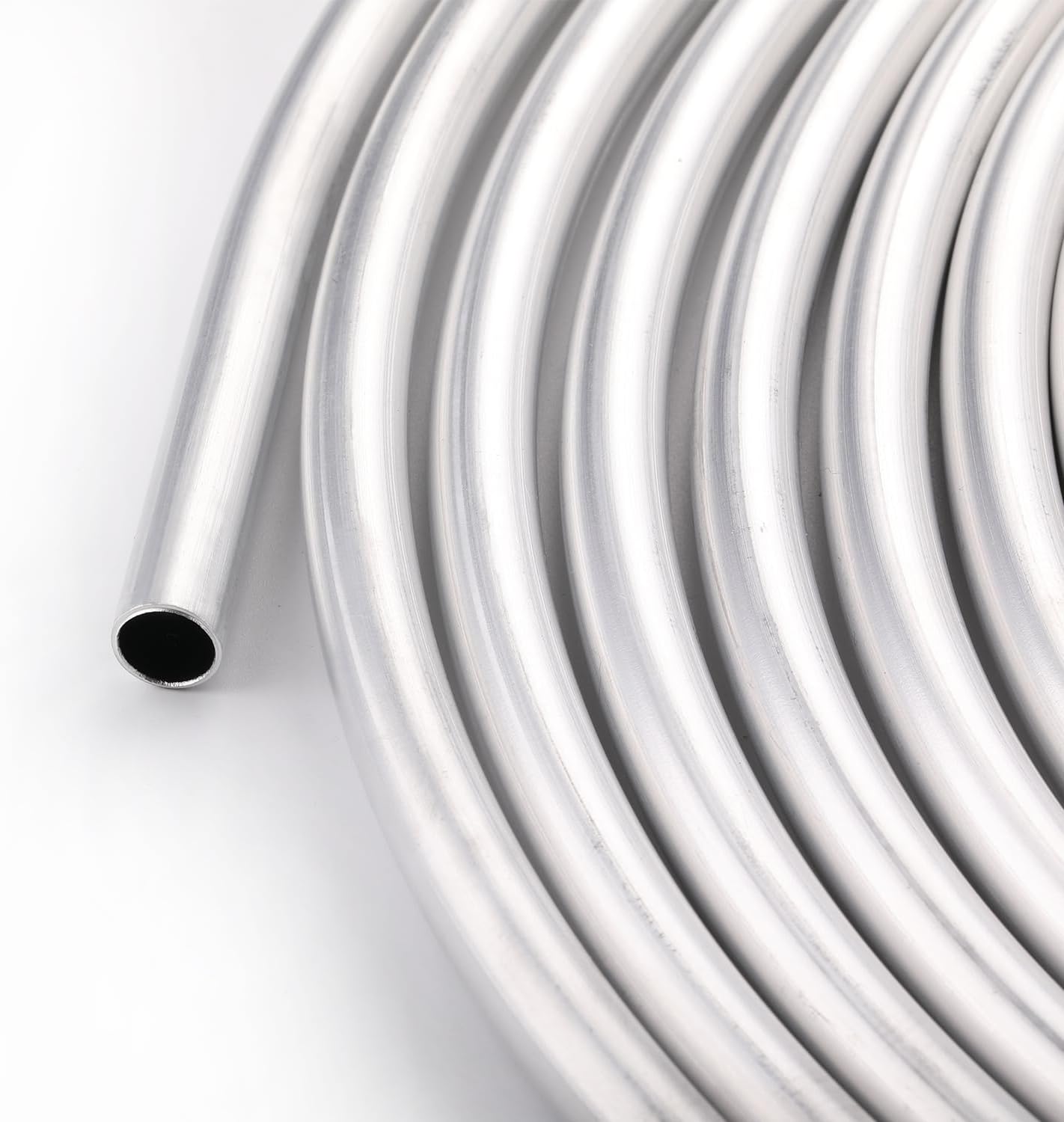 1/4" OD Aluminum Hard Fuel Line Hardline Tube Tubing Coil 25 Feet Roll