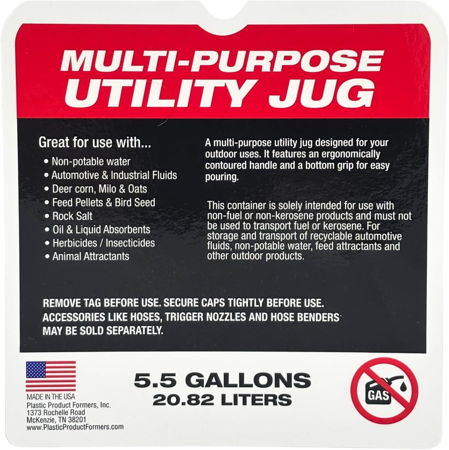 VP Racing Utility Container 5.5 Gallon - 2 Pack With 2 Deluxe Hoses and a Get Bent Hose Bender (V-Twin, 2 Pack)