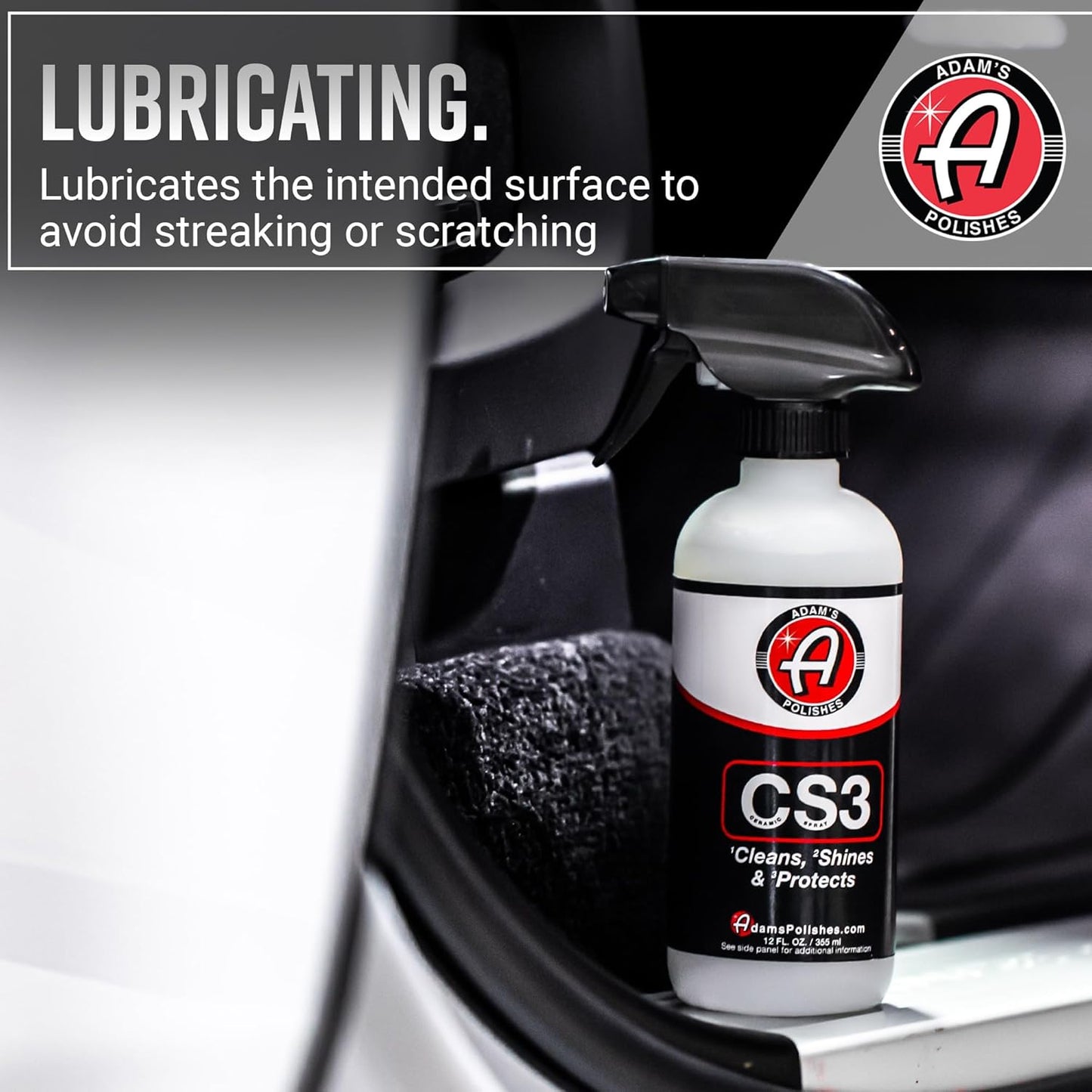 Adam's Polishes CS3 (12oz) - Ceramic Spray Coating That Cleans, Shines & Protects | Top Coat Wash Polish & Paint Protectant Stronger Than Wax| RV Boat Motorcycle Car Detailing Waterless Wash Cleaner