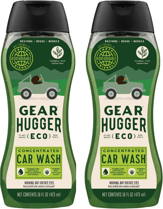 Car Wash Soap (16 oz, Pack of 2) – Eco-Friendly Car Cleaner, Biodegradable Car Wash with Natural Saponins & Eucalyptus – Safe Car Soap for All Vehicle Surfaces