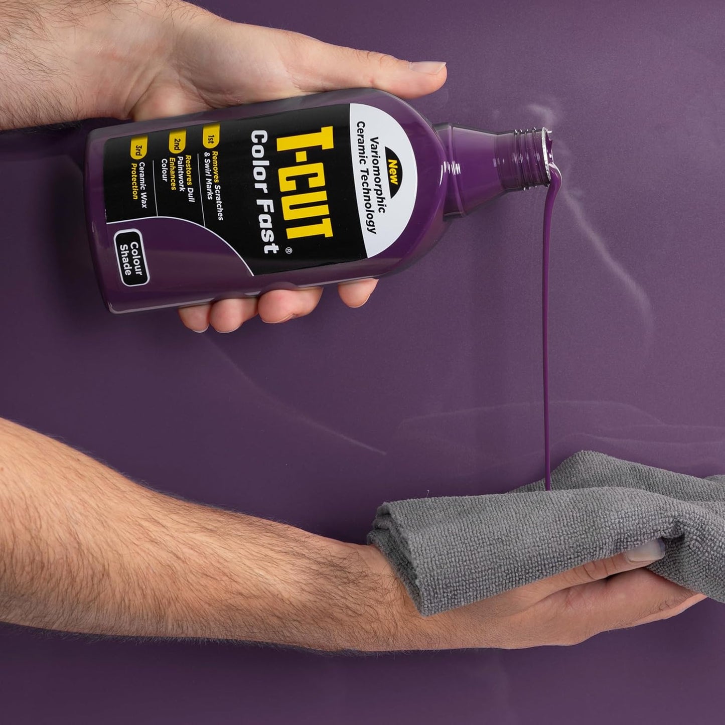 T-Cut Purple Scratch Remover Color Fast Paintwork Restorer Car Polish, 13 Colors Available,17 Fl Oz