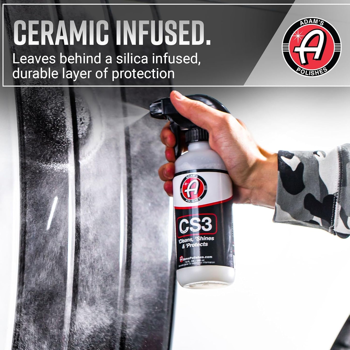 Adam's Polishes CS3 (Gallon) - Ceramic Spray Coating That Cleans, Shines & Protects | Top Coat Car Wash Polish & Paint Protectant Stronger Than Car Wax | RV Boat Motorcycle Car Waterless Cleaner