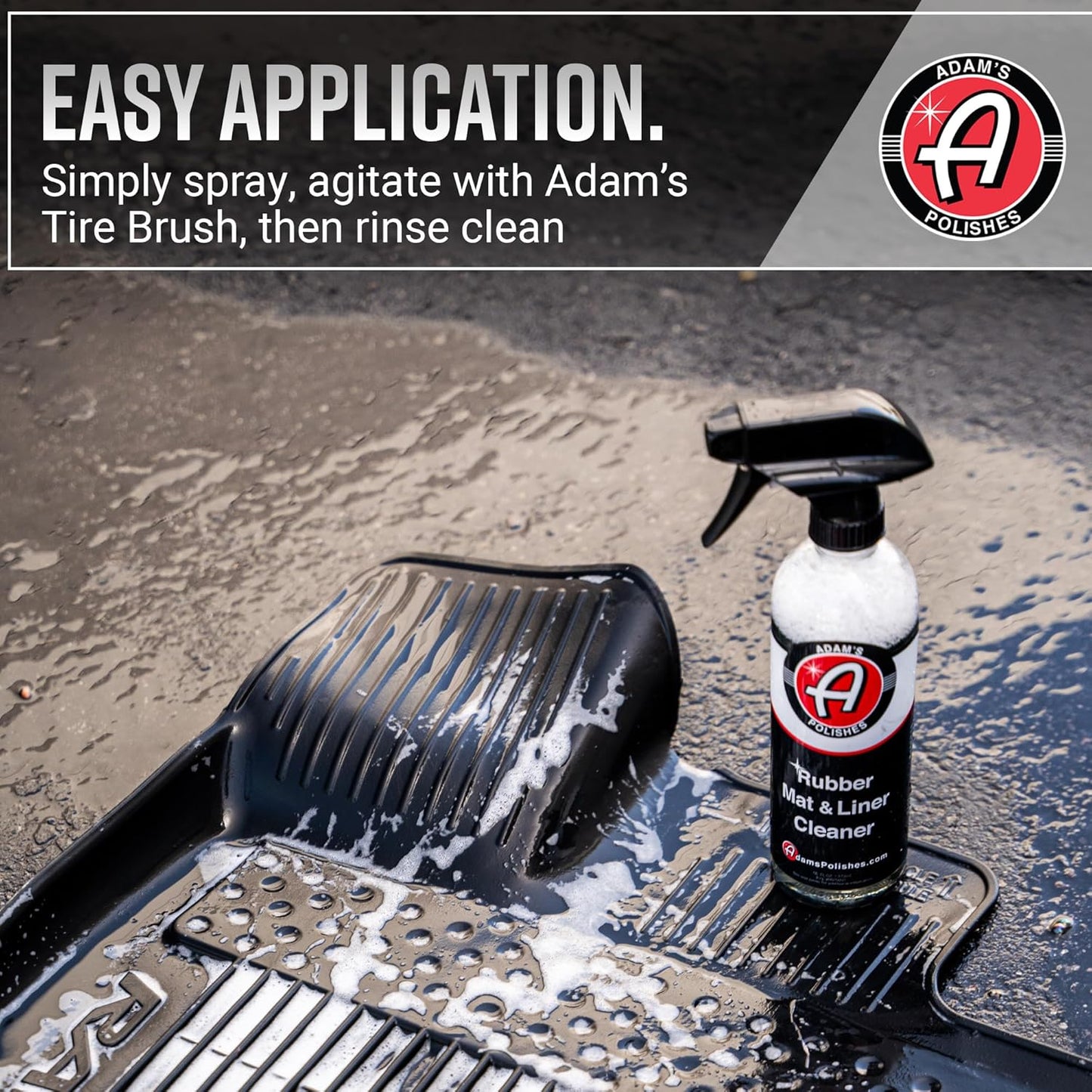 Adam's Polishes Rubber Mat & Liner Cleaner (Gallon) Protectant & Rubber Floor Mat Cleaning Solution for Car Detailing, Deep Cleans & Restores Mats, Truck Bed Cargo Liners